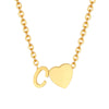 Dainty Heart Initial Necklace