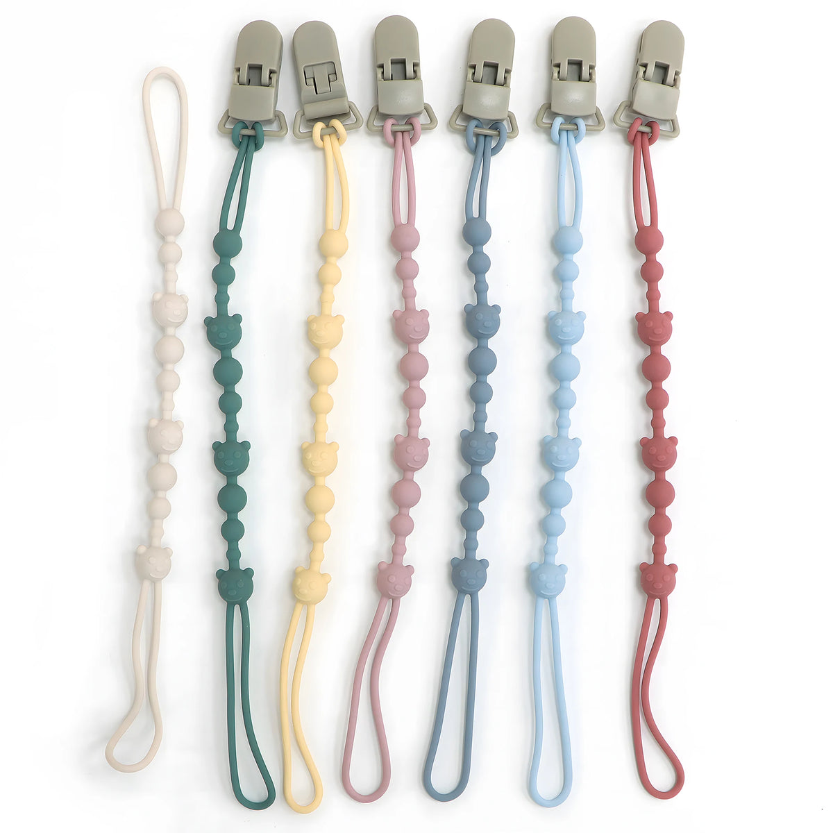Silicone Pacifier Clip with Anti-Loss Chain
