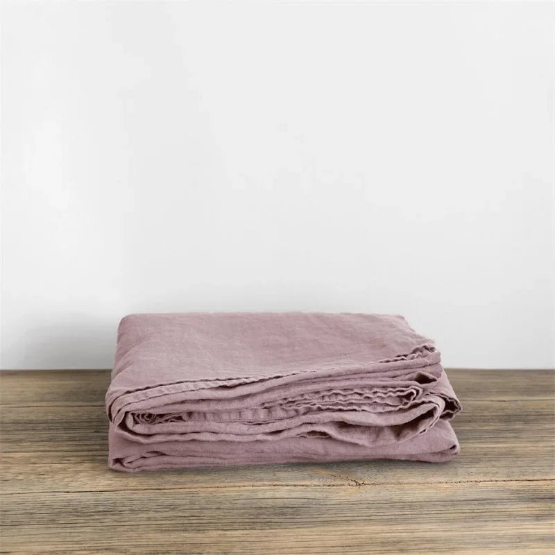 Stone Washed French Linen Flat Sheet – Breathable & Naturally Cool