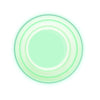 A circular silicone pad with concentric rings in a light mint green color.