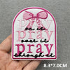 Pink Embroidered Iron-On Letter Patches for Clothing & Accessories