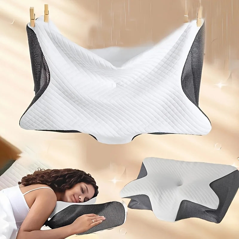 Memory Foam Cervical Pillowcase with Cooling Fabric