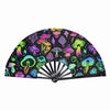 Holographic Folding Hand Fan with UV Glow Effect