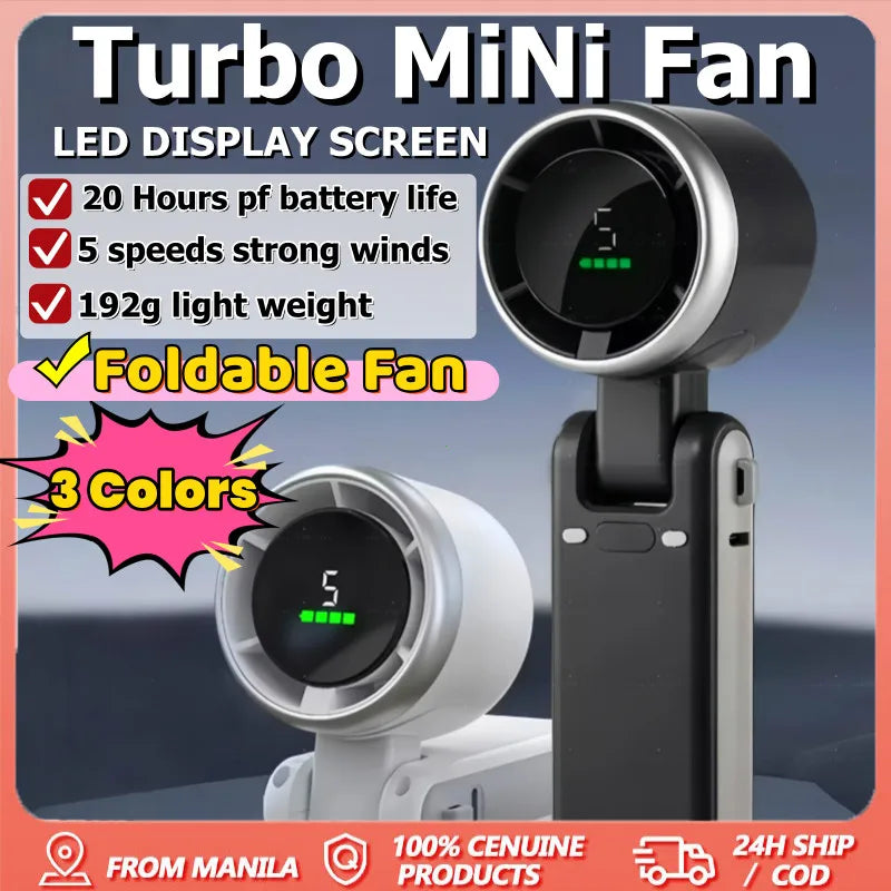Ventilateur de bureau portable rechargeable USB pliable