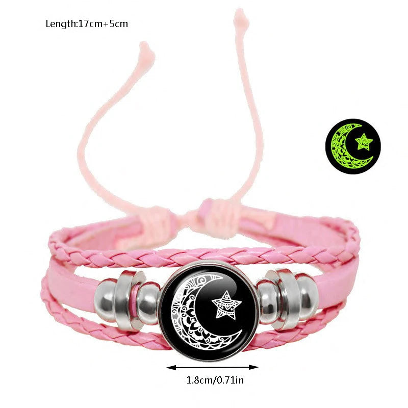 Sonnen- & Mond-Lederarmband-Set