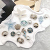 Beach-Themed Shoe Charms Set - 16 Pieces