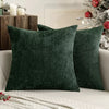 Chenille Knitted Throw Pillow Covers (Set of 2) – Soft Solid Color Cushion Cases for Sofa, Chair, and Car