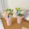 Handcrafted Yarn Flower Bouquet with Vase – Everlasting Home Décor