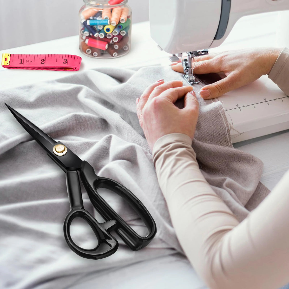Professional Heavy-Duty Shears for Fabric, Leather & Sewing