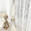 French Lace Sheer Curtains - White Tulle Voile Drapes for Bedroom & Living Room