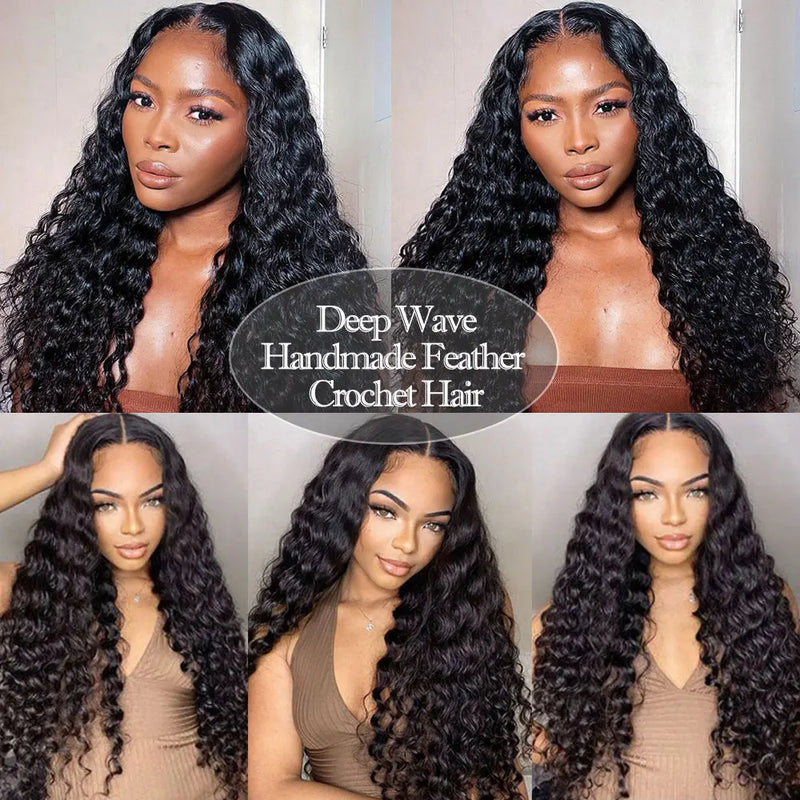 Pre-Parted Water Wave Human Hair Extensions