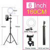 Adjustable ring light with tripod and phone holder for streaming and video calls