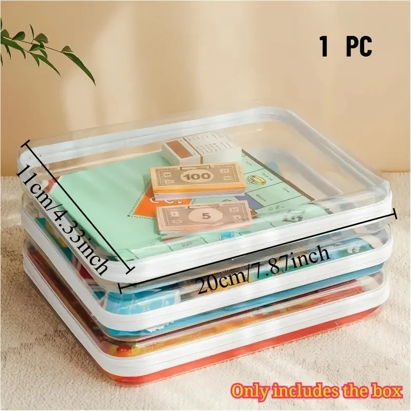 Large Clear Hard Shell Storage Box with Zipper Closure