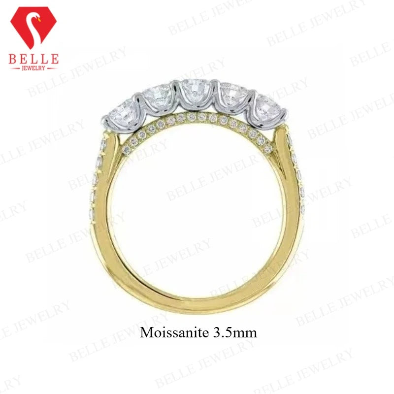 S925 Sterling Silver Moissanite Eternity Ring