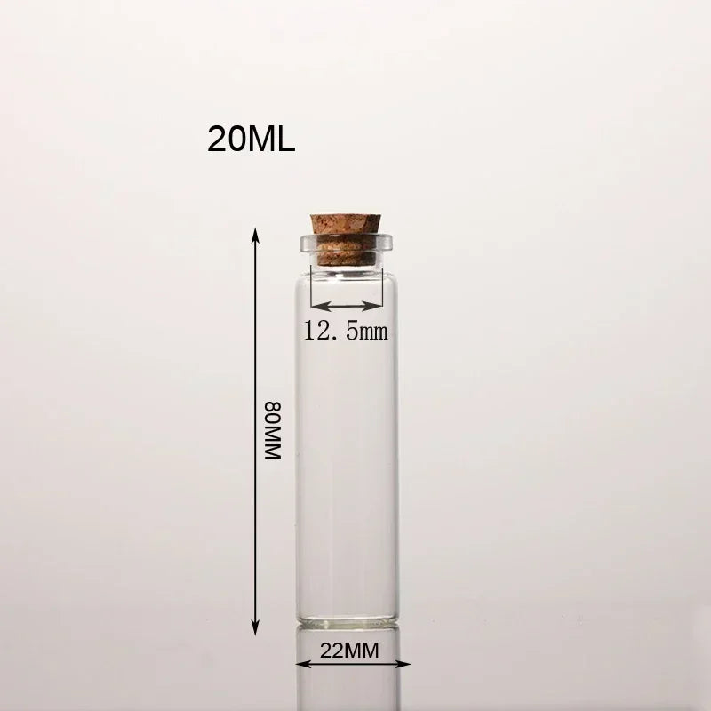 Mini Glass Bottles with Cork Stoppers for DIY Crafts and Gifting