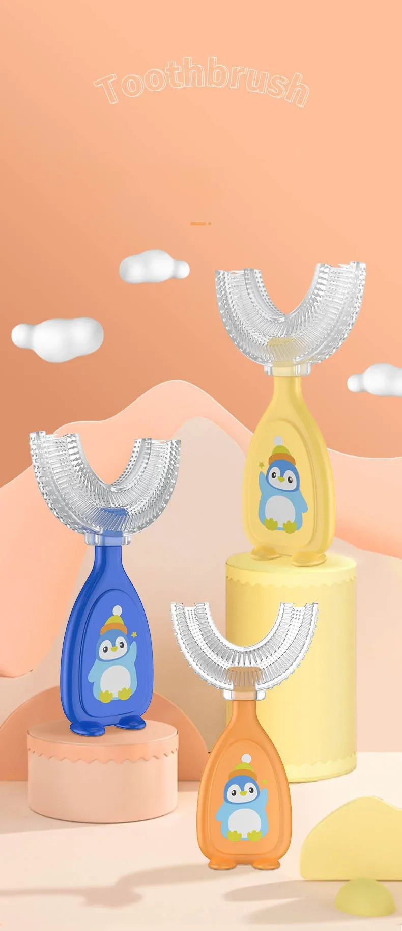 U-Shaped Silicone Toothbrush for Toddlers