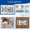 Stainless Steel Hinge Repair Plate Set for Cabinet Doors