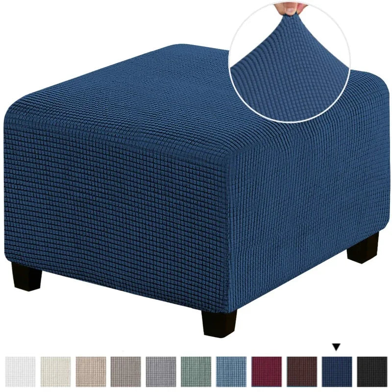 Stretchable Jacquard Footrest Ottoman Cover