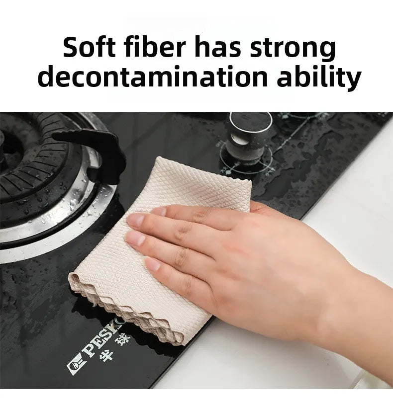 Microfiber Fish Scale Cleaning Cloths (5-Pack)