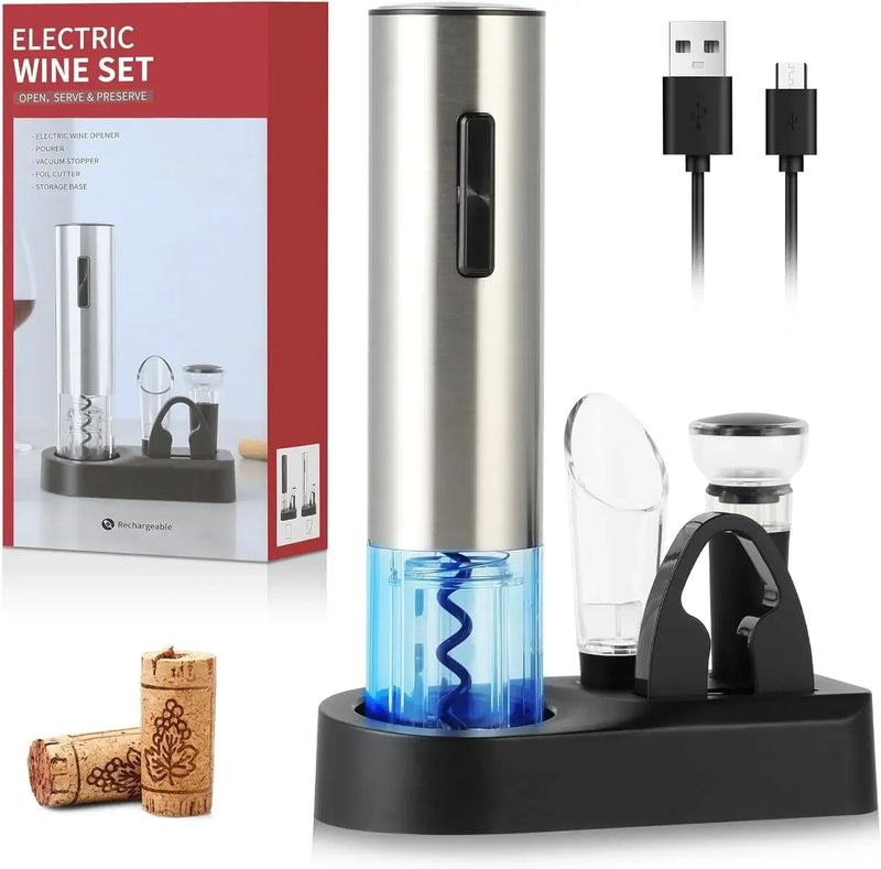 Rechargeable Electric Wine Opener Set