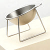 Elevated Stainless Steel Pet Bowl with Angled Feeder
