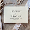 Libro de invitados de lino personalizado para bodas