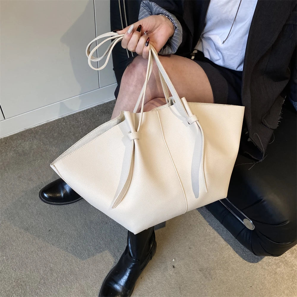 Soft PU Leather 2-in-1 Tote Bag Set for Women