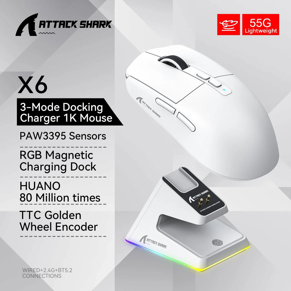 Professional Wireless Gaming Mouse with Customizable DPI
