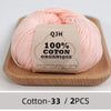 100% Organic Cotton Yarn for Knitting and Crocheting (2-Pack)