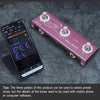A pink multi-effects guitar pedal labeled Tank Mini is shown next to a smartphone.