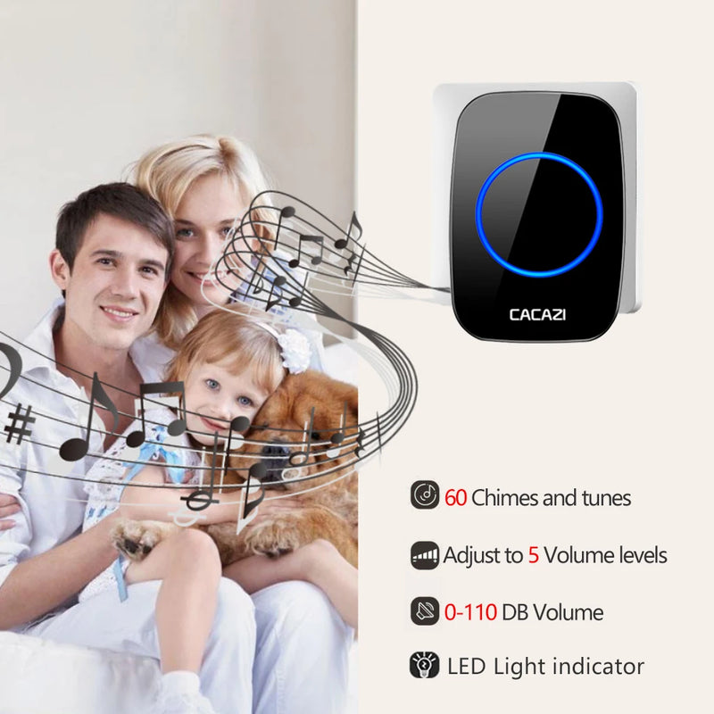 Wireless Doorbell with Long Range and Waterproof Design