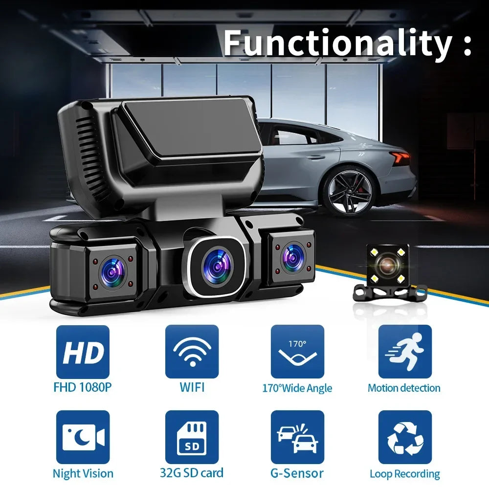 4-Channel 1080P Dash Cam with WiFi and 24H Parking Monitor