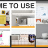 A display of various refrigerator magnets and household items used for home to use organization.