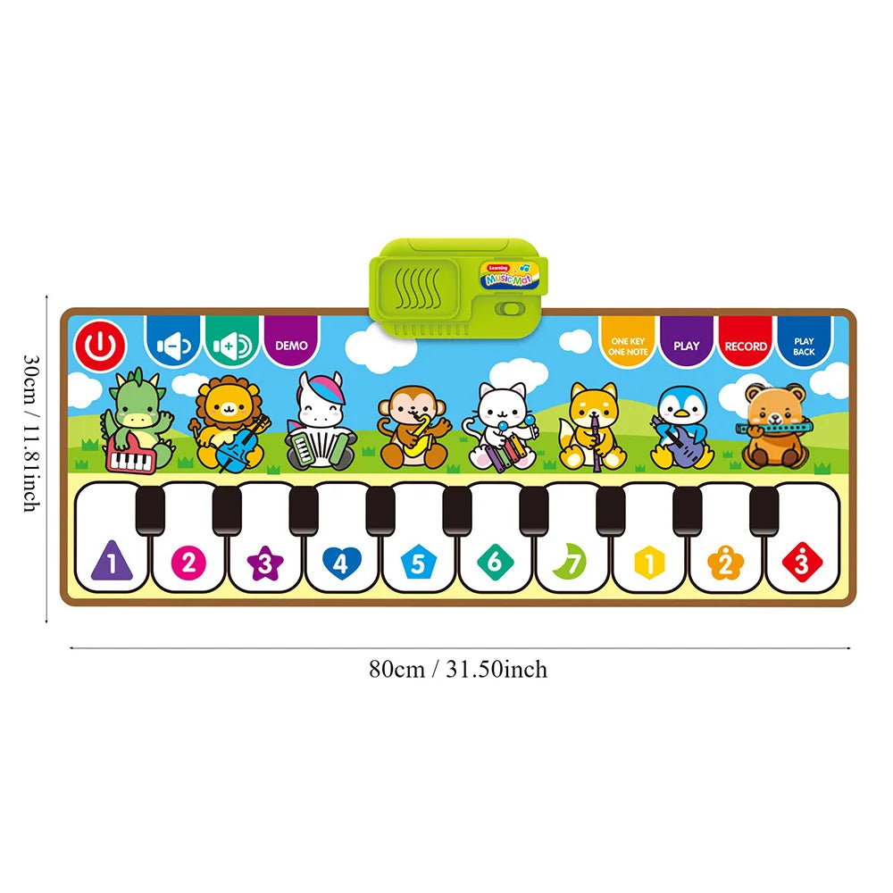 Interactive Piano Music Mat for Toddlers – Educational Animal Keyboard Toy