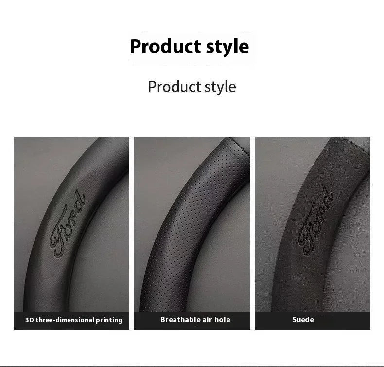 Carbon Fiber Steering Wheel Cover for Ford Models