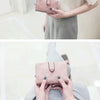 Compact Frosted Tri-Fold Wallet for Women
