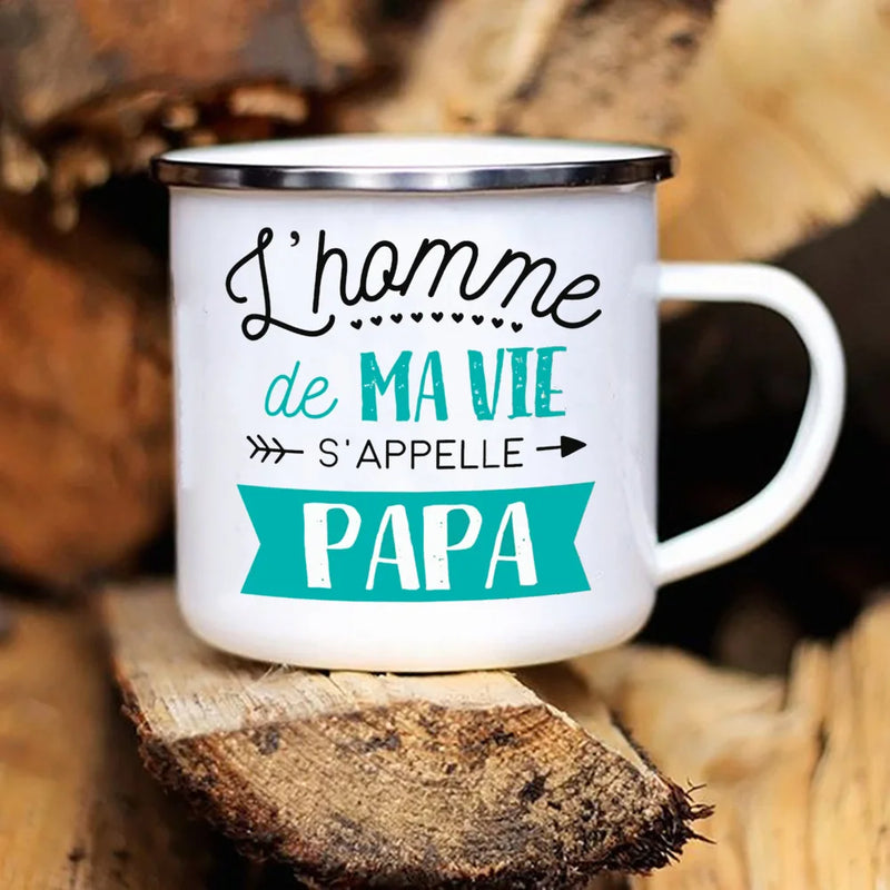 French-Style Enamel Camping Mug