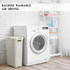 White Extra Long Non-Slip Bathtub Mat with Suction Cups and Drain Holes