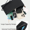 Elegant PU Leather Clutch with Dual Compartments and Wristlet Strap