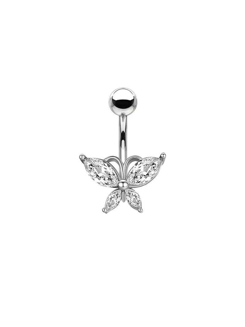 Piercing de Ombligo con Mariposa Colgante