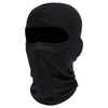 Black full face balaclava with a cutout for the face, designed for windproof cycling and motorcycle use.