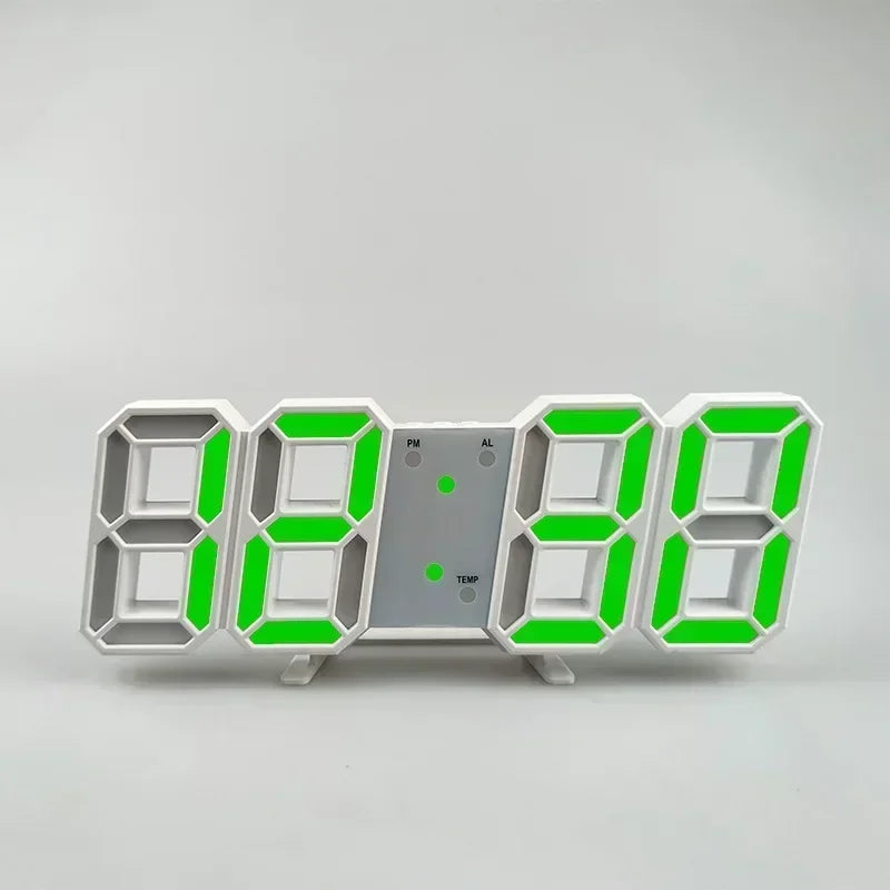 3D LED Digital Alarm Clock with Calendar and Temperature Display