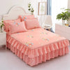 Floral Ruffle Bed Skirt with Matching Pillowcases