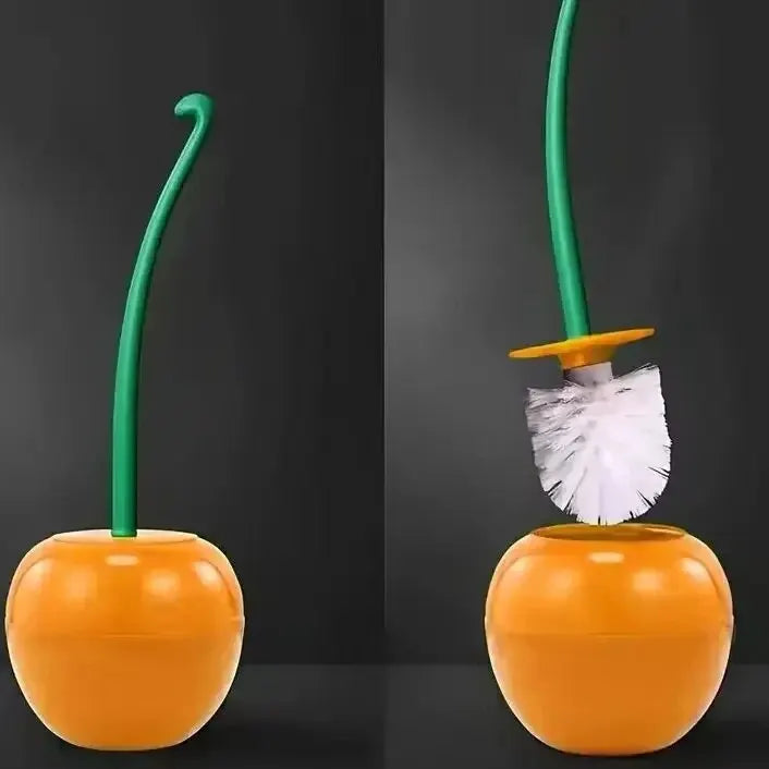 Cherry-Shaped Toilet Brush and Holder Set