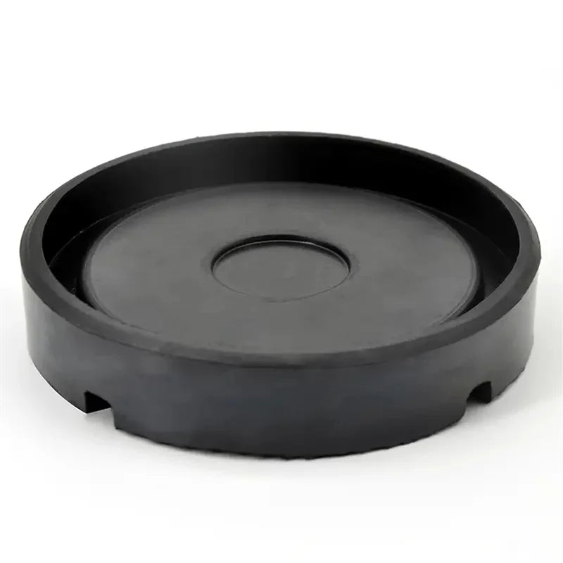 Black rubber jack pad used for car pinch welds.