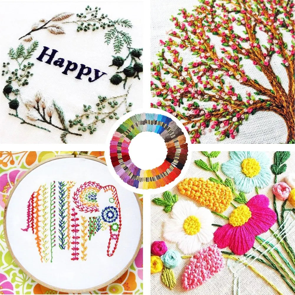 Cotton Embroidery Floss Assortment with 36 Skeins