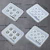 Four silicone molds for crystal ball beads and jewelry making with various sizes