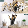 Before and after comparison of a clear acrylic cotton ball and swab holder jar for cleaning tools