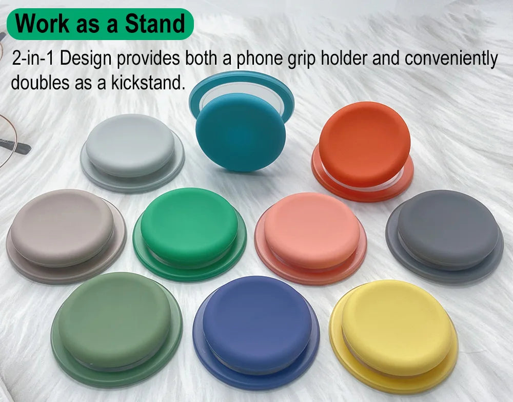 Magnetic Phone Grip and Stand with Silicone Cover