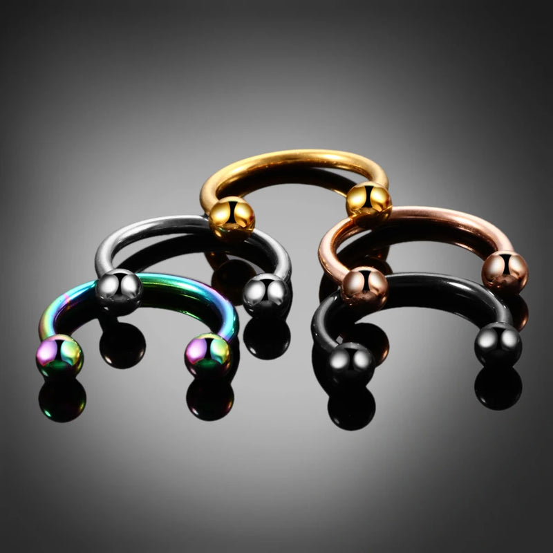 Polished Titanium Horseshoe Septum Ring